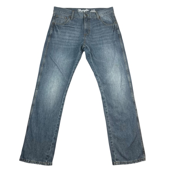 Wrangler Retro Slim Straight Jeans Men’s 33x32 Dark Night Blue Denim 100% Cotton - Picture 1 of 16